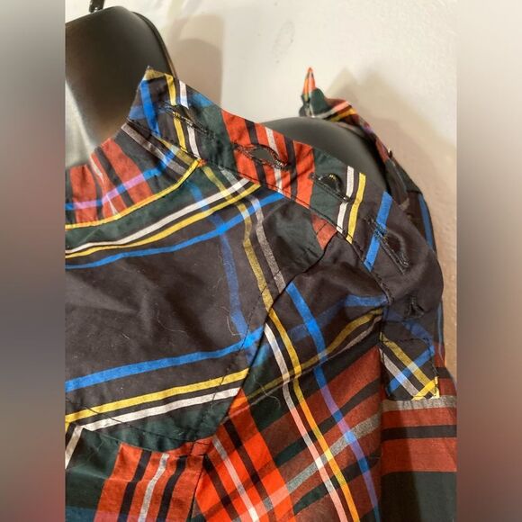 J Crew plaid high low blouse - Picture 5 of 7